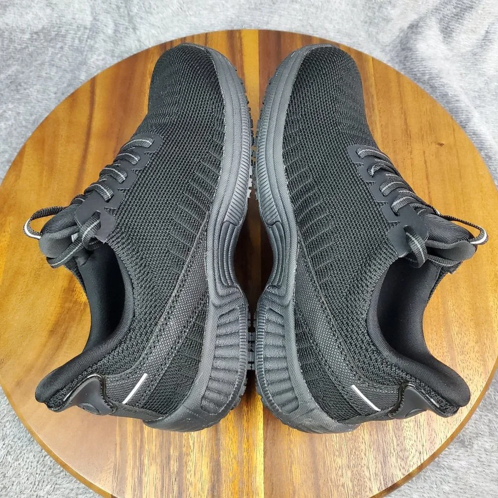 Orthofeet Kita Hands Free Shoes Women's 5 Black Mesh Slip On Lace Up Sneakers_5
